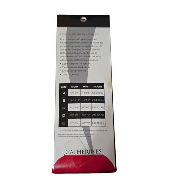 Vintage Catherine's Light Support Pantyhose Size D in Light Taupe - Picture 2 of 2